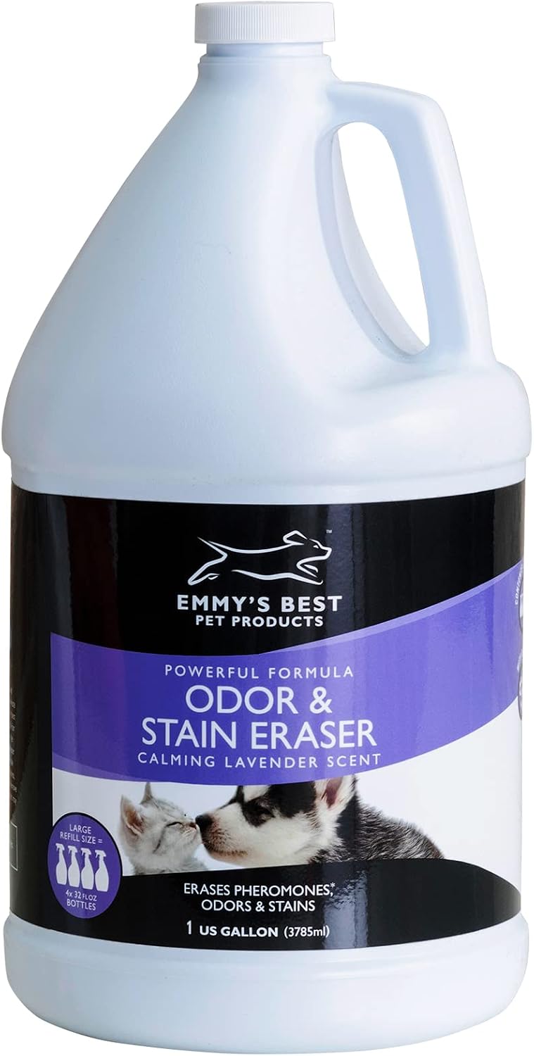 Pet Odor & Stain Eraser – Urine Enzyme Carpet Cleaner, Lavender, 128 oz