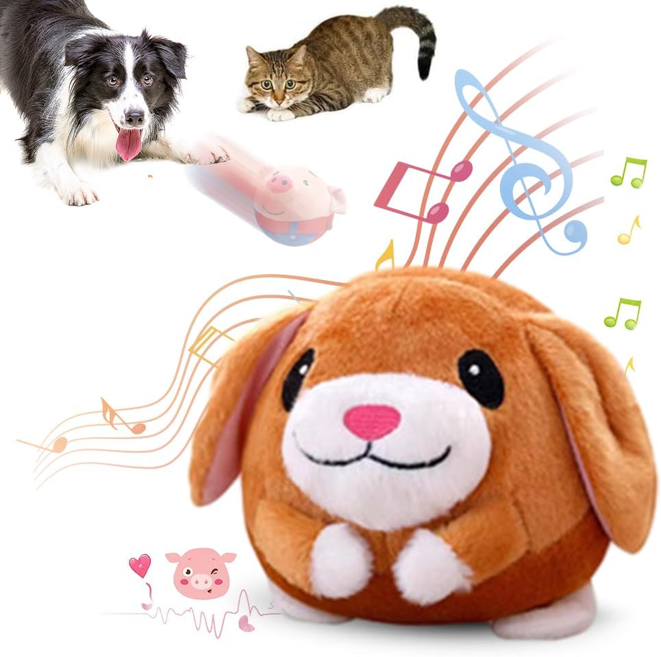 Active Moving Dog Toys, Interactive Bouncing Dog Balls Jumping Music Modes