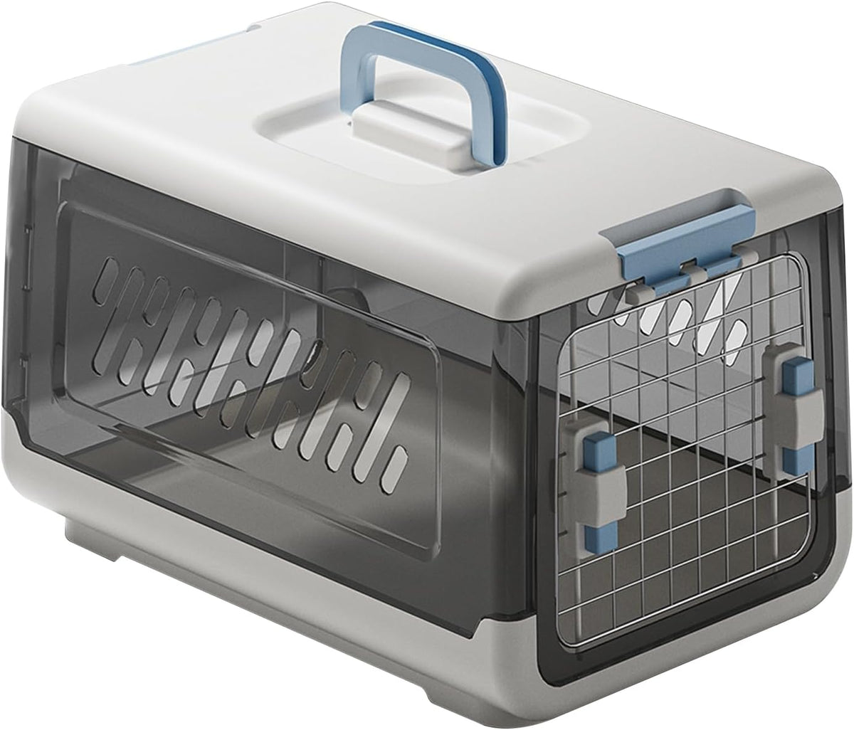 Airline Approved Hard Pet Carrier for Cats & Small Dogs – 20" Travel Crate with Metal Front Door, Top Handle, Secure Loc