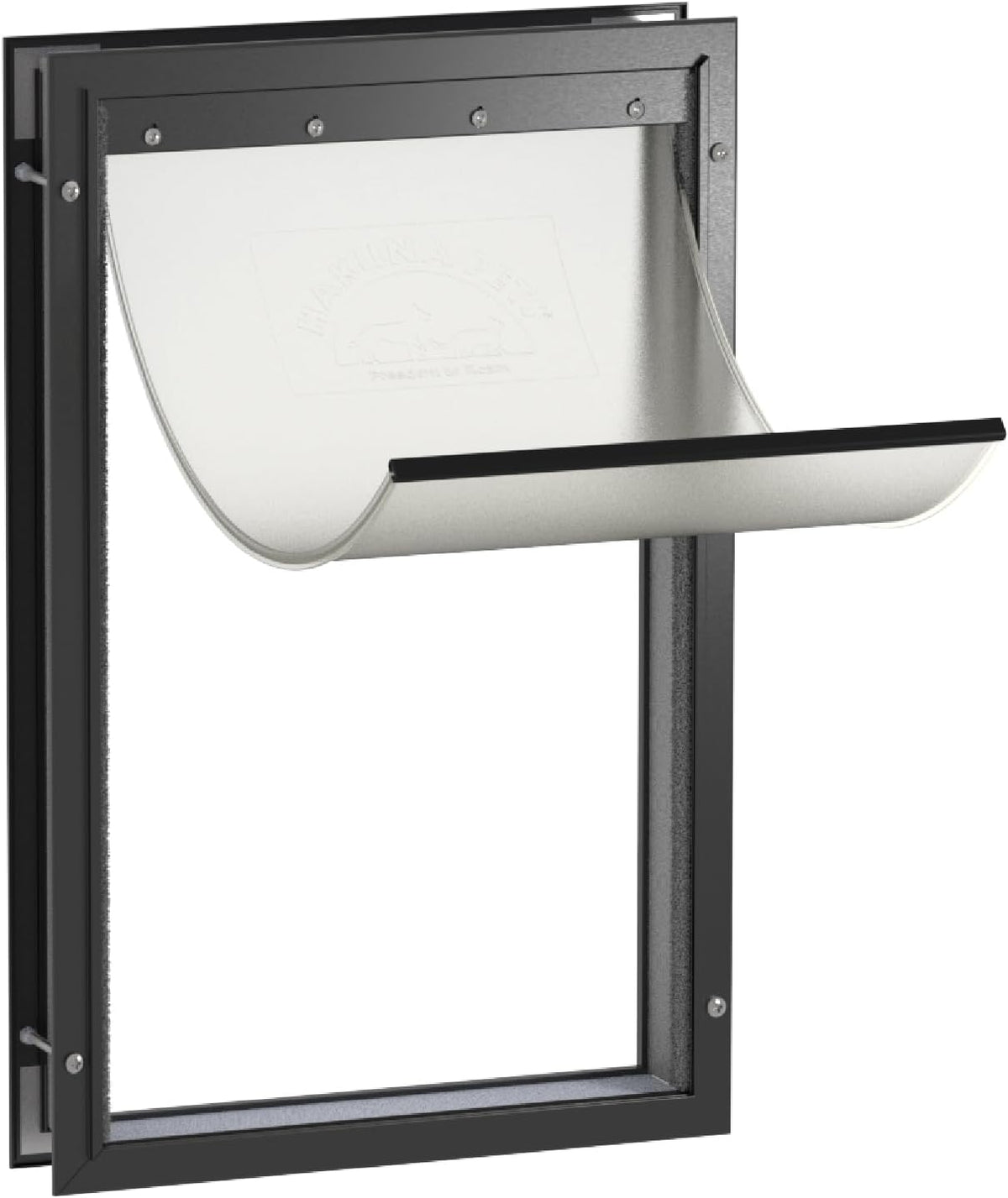 Hakuna Pets Aluminum Dog & Cat Door - 2-Way Lock Pet Door for Wall, Screen