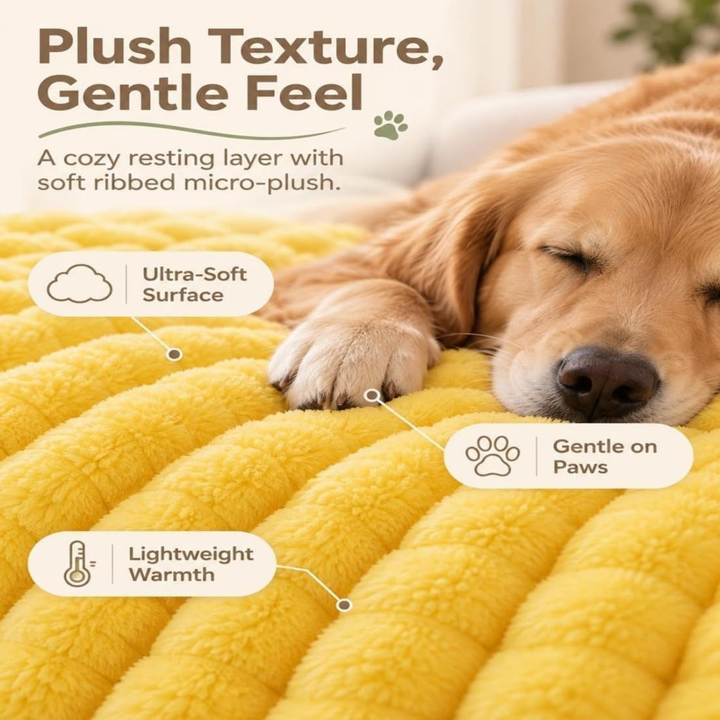 Yellow Dog Blanket Emotional Support for Dogs, Weighted Blanket for Anxiety