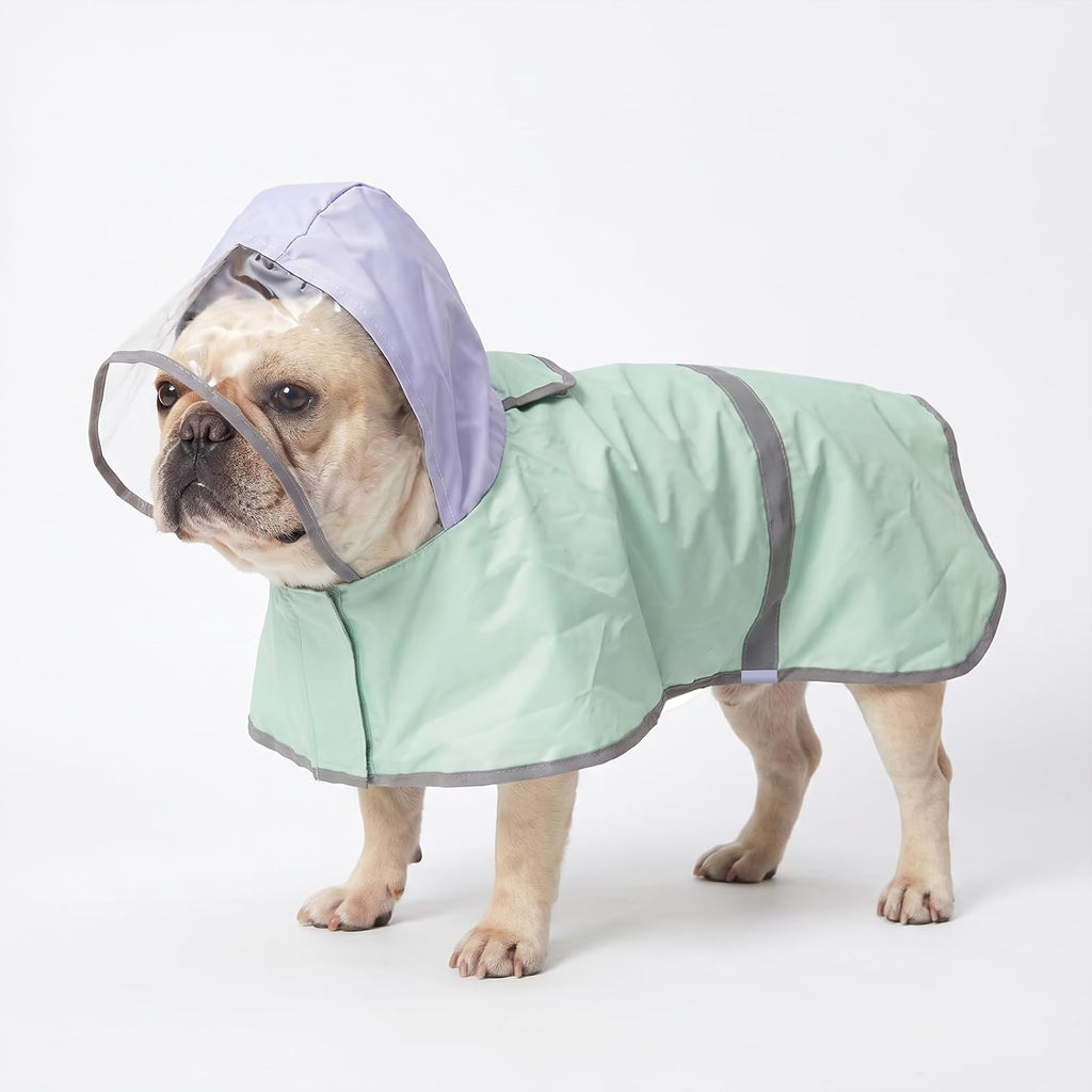 Clear Hood Dog Raincoat 2-in-1 Sun Protection for Medium Large Dogs，Medium
