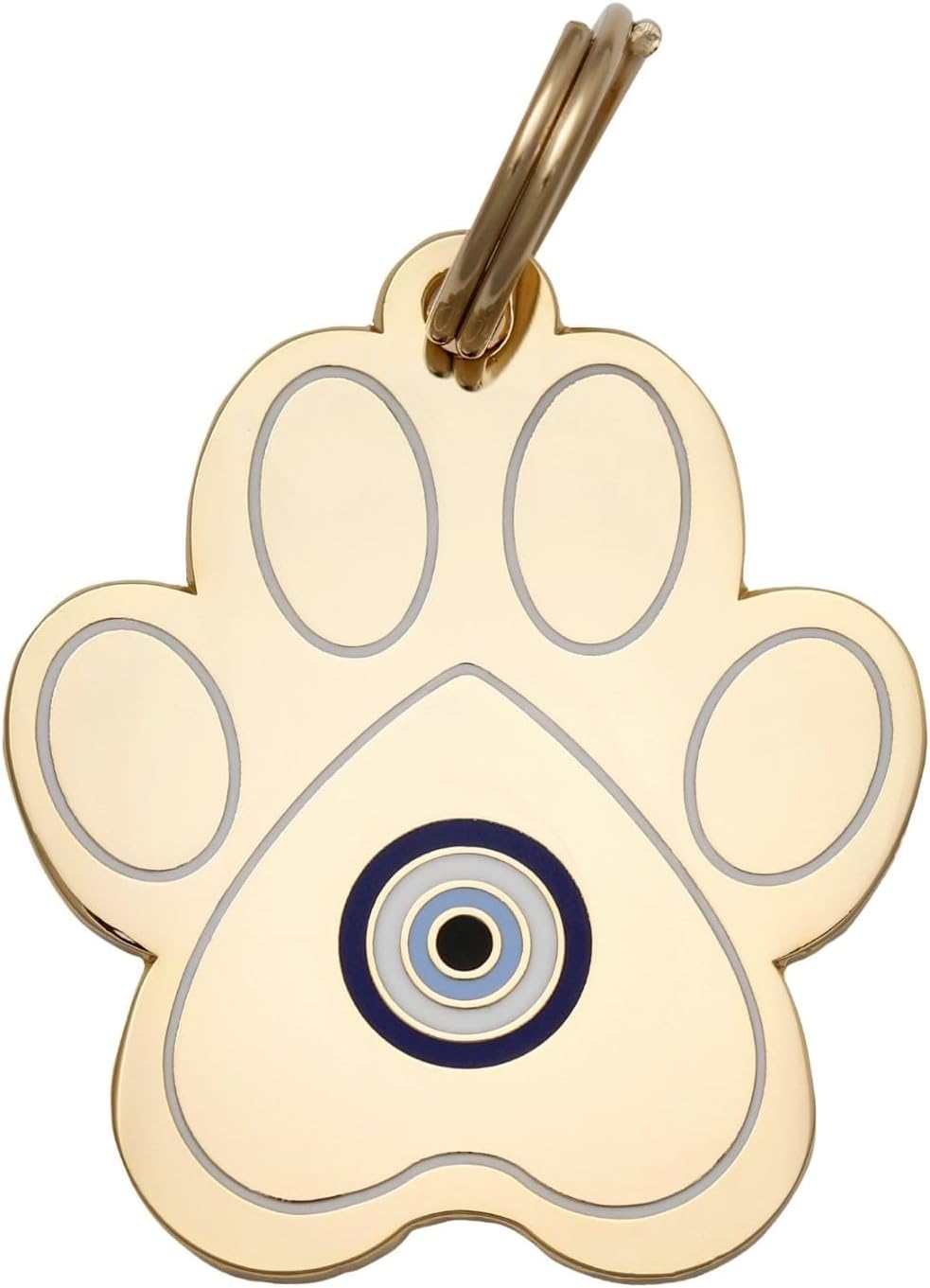 Two Tails Evil Eye Paw Personalized Cat ID Tag - Mini