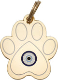 Two Tails Evil Eye Paw Personalized Cat ID Tag - Mini