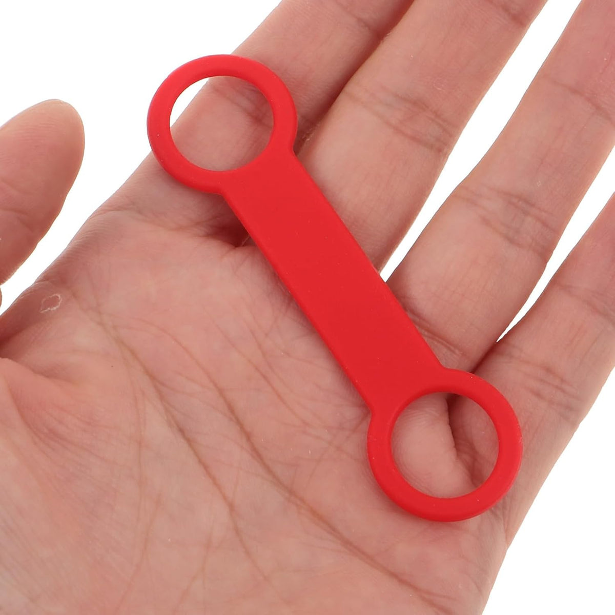 6pcs Red Silicone Slide-on Dog Tag Holder Replacement Band