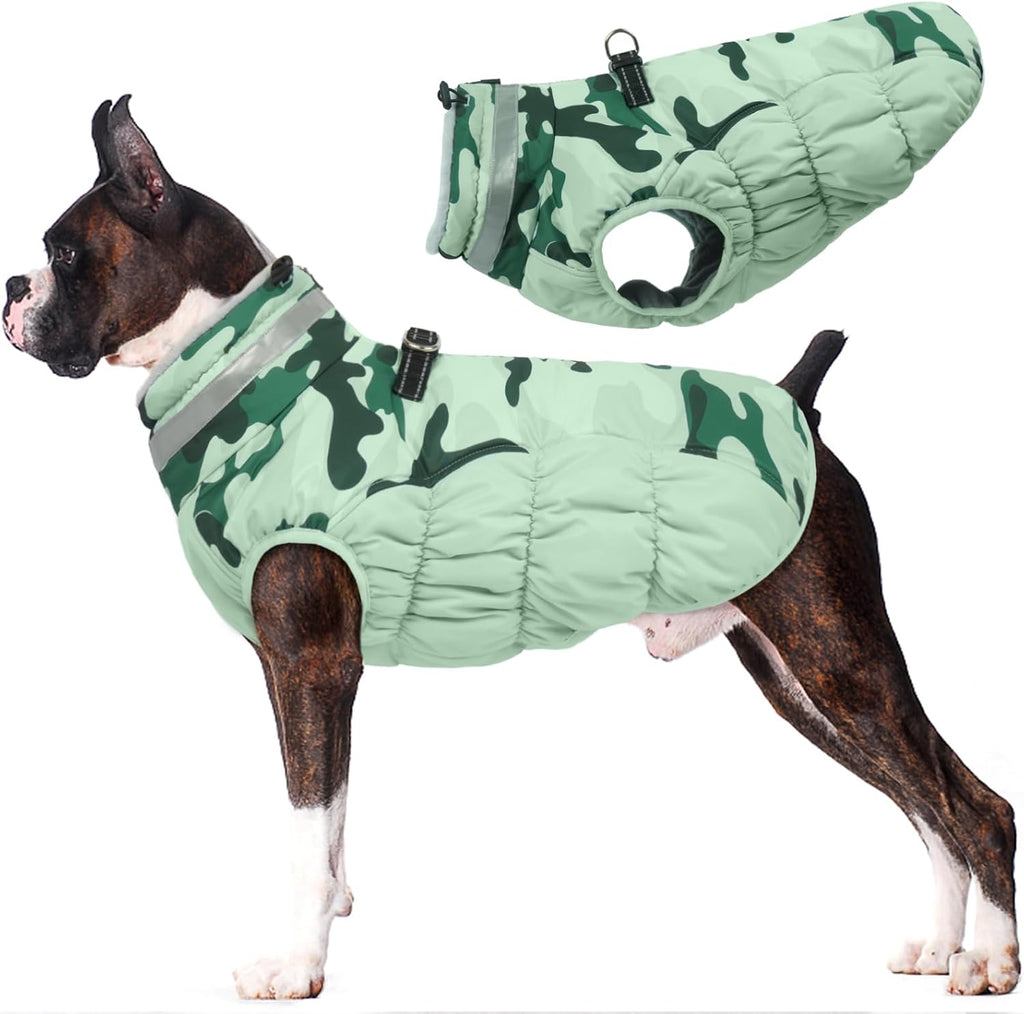 Dog Coat Warm Dog Winter Coat Waterproof Dogs Jacket with Harness