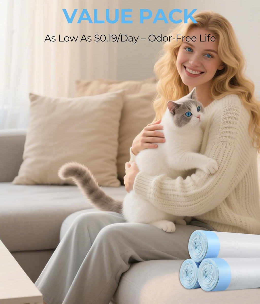 150 Pcs Automatic Cat Litter Bags fits PURA MAX 2/MAX/X&ScoopFree Clumping
