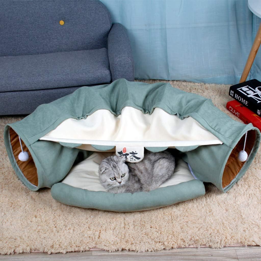 Collapside Lightweight Cat Tunnel Warm Nest Universal F/, Green