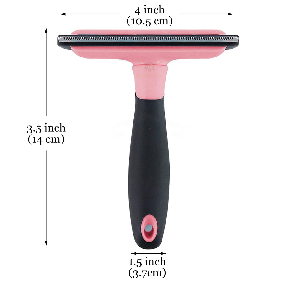 SunGrow Dog and Cat Deshedding Brush, Minimizes Shedding, Enhances Coat Health, Gentle on Skin, Suitable for Rabbits & F