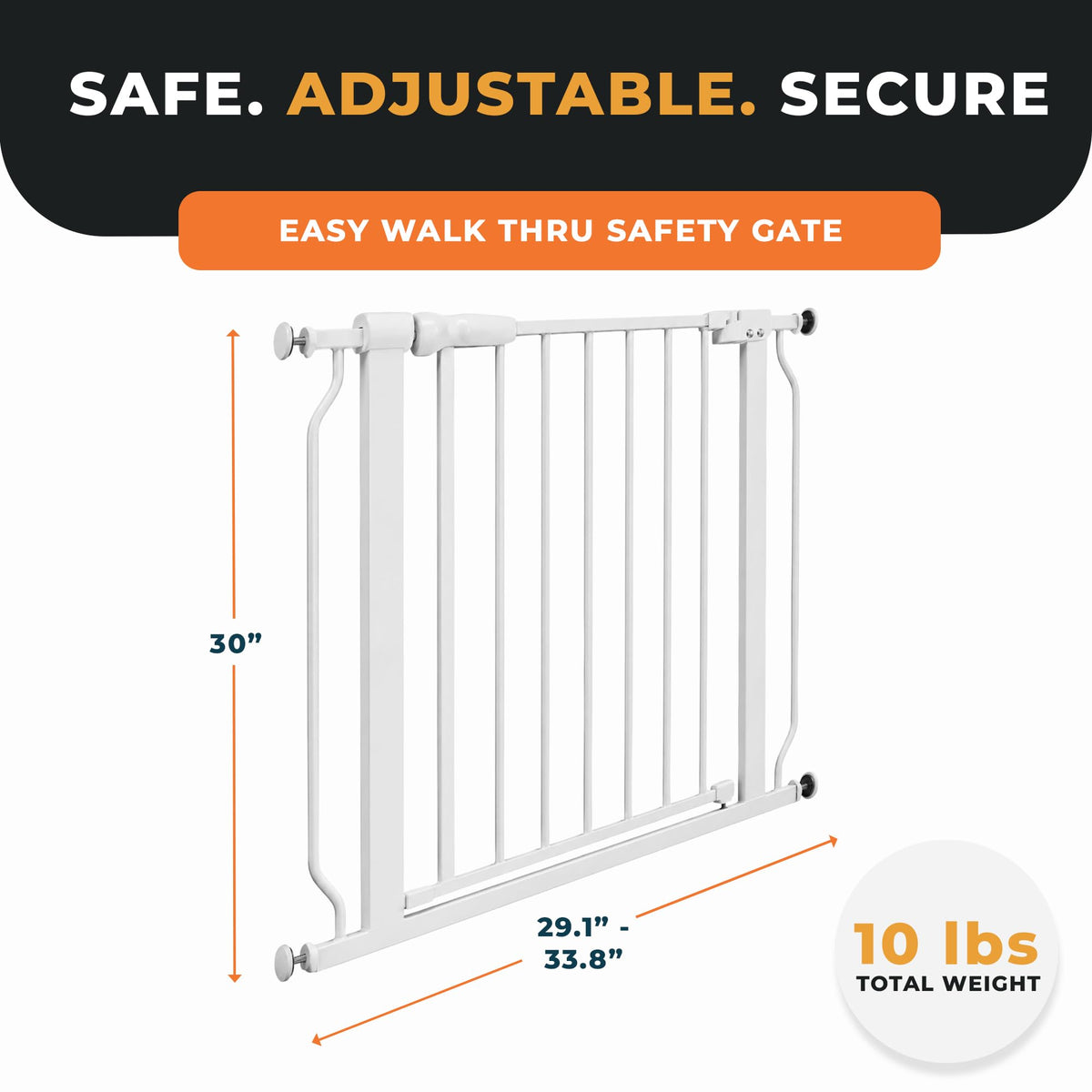 BalanceFrom Easy Walk-Thru Baby Safety Gate, Fits 29.1" to 33.8" Openings