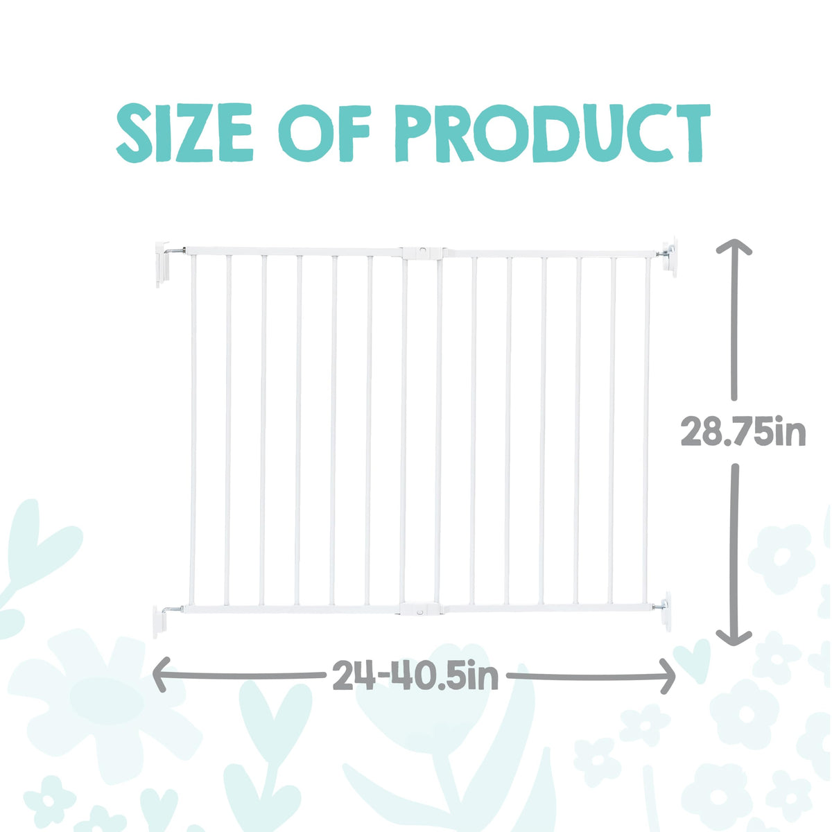 Regalo Safety 24"-40.5" Extra Wide Baby Gate for Top of Stairs & Doorways