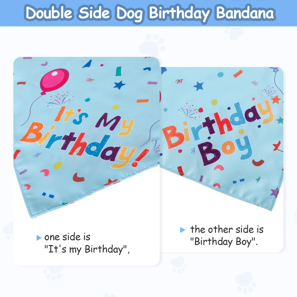 Yicostar Dog Birthday Party Supplies,Dog Birthday Bandana,Dog Birthday Hat
