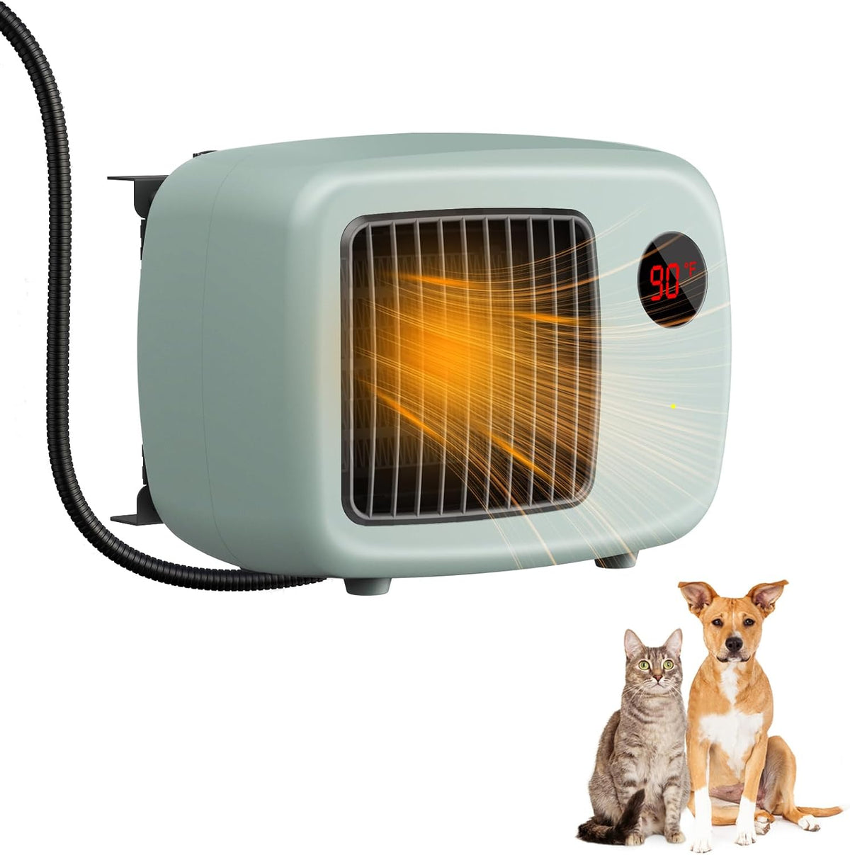 Grey Dog House Heater for Outdoor & Indoor