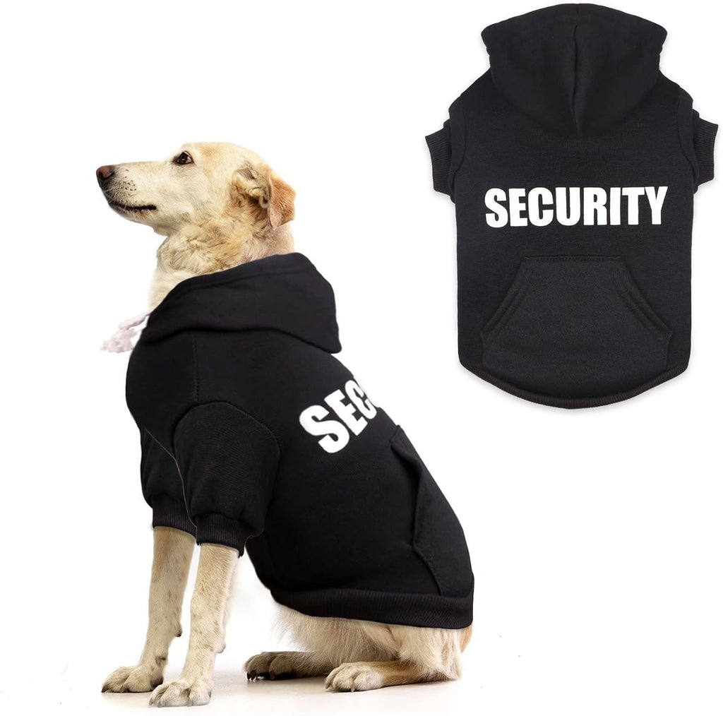 Security Dog Sweater - Soft Brushed Fleece Dog Clothes - XL