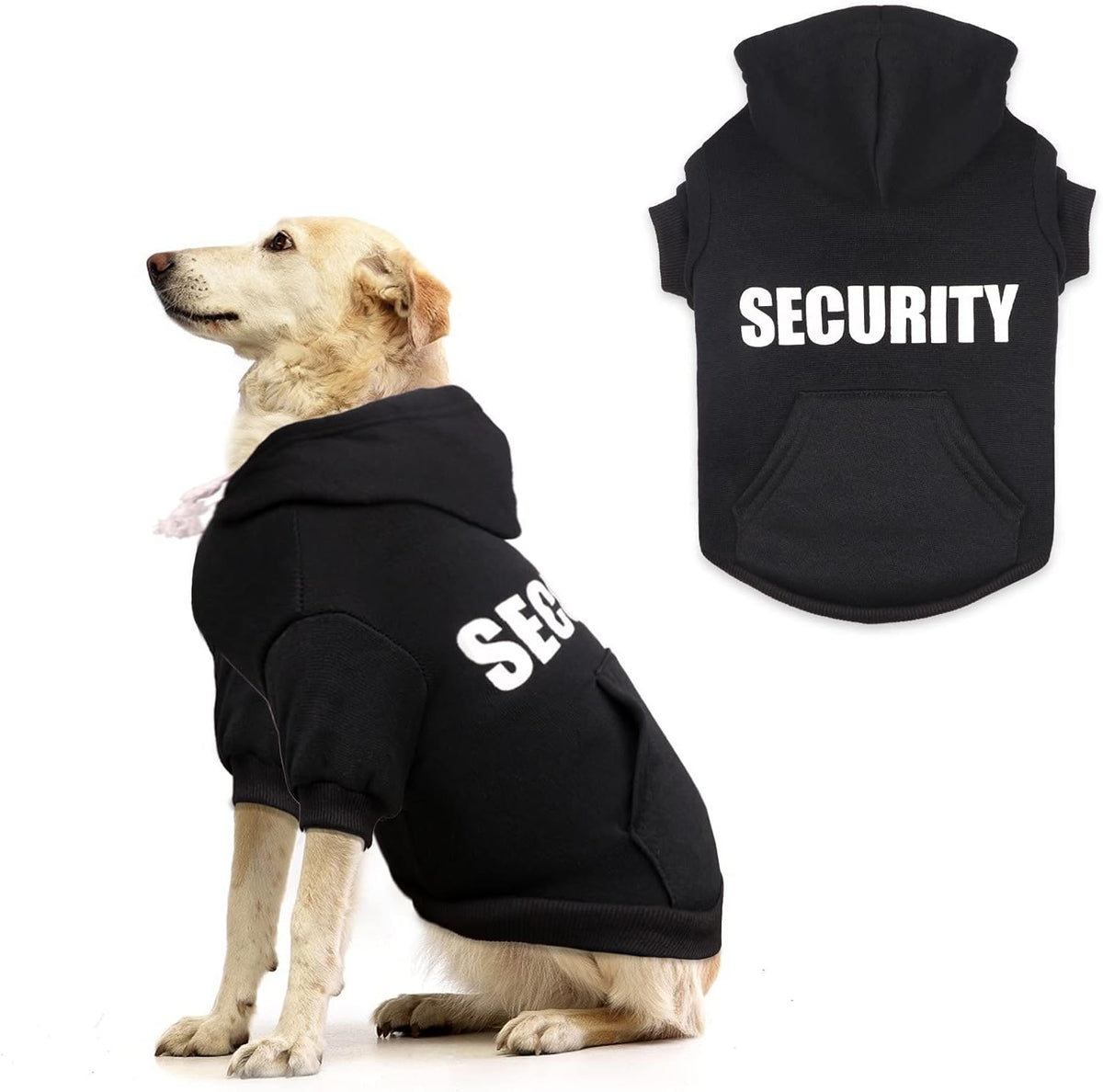 Security Dog Sweater - Soft Brushed Fleece Dog Clothes - XL