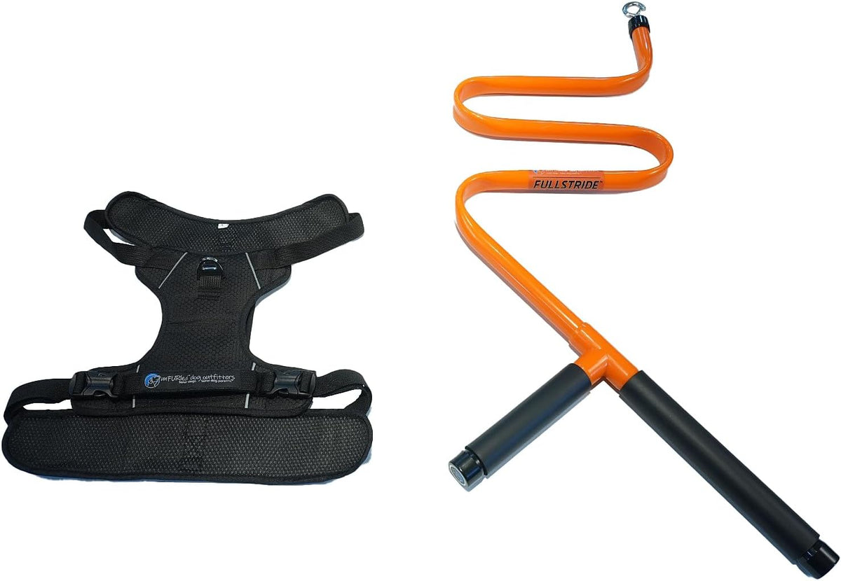 FullStride Dog Exercise Leash System for Walking, Jogging and Running (FullStride M/Harness L)