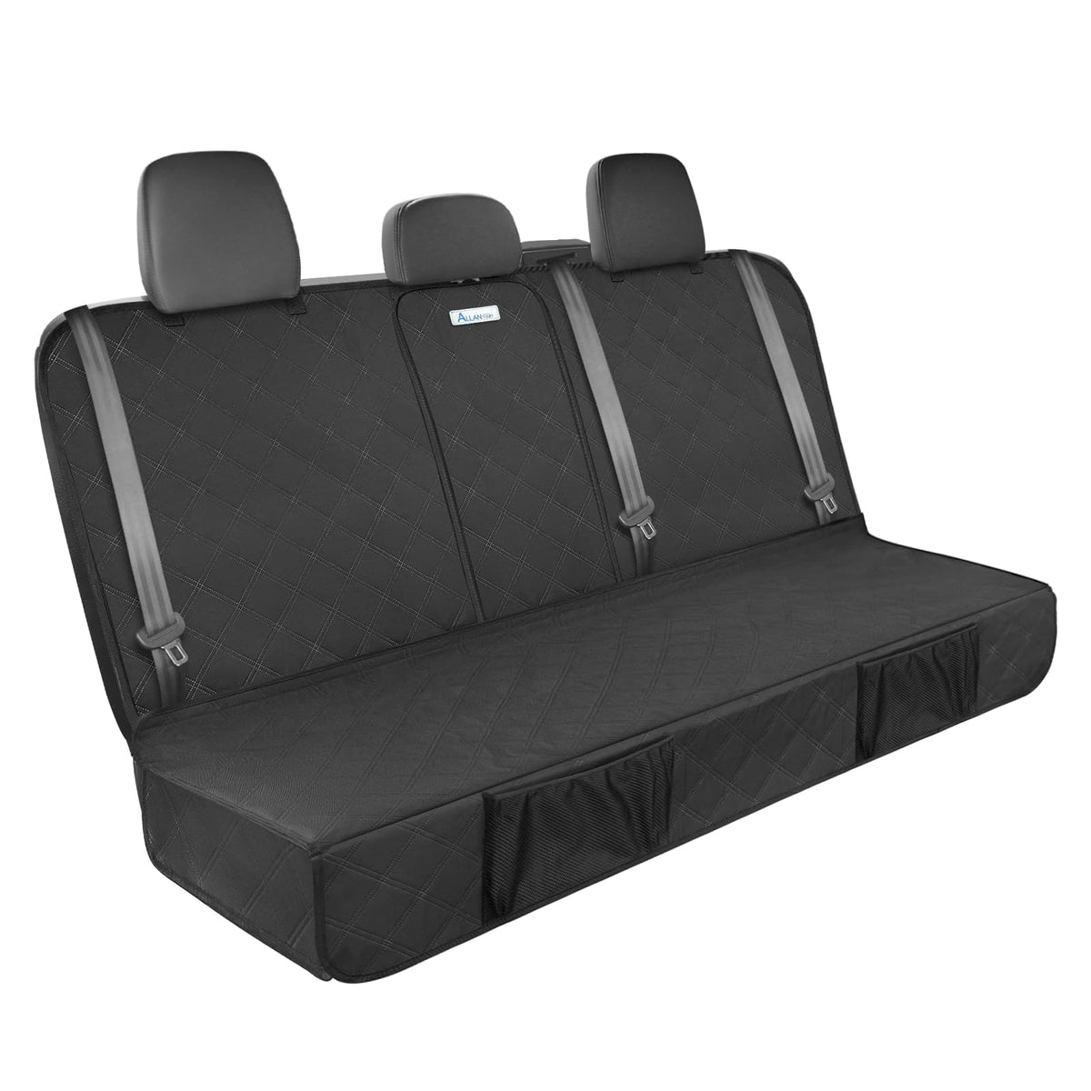 ALLANSING Upgraded 900D Heavy Duty Dog Back Bench Seat Cover for Full‑Size Trucks, Car Seat Protector, Seatbelt & Armrest Compatible, Waterproof & Non‑Slip for Dogs & Kids