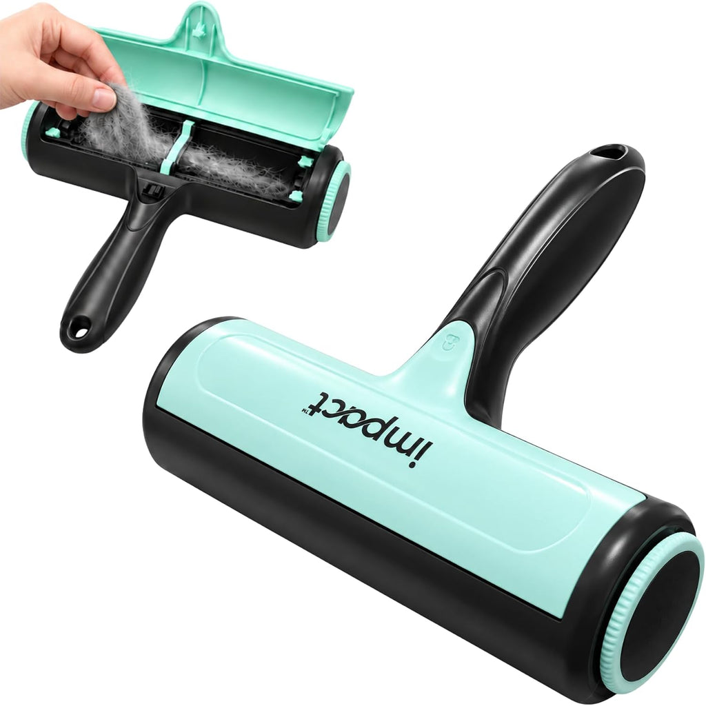 IMPACT Pet Hair Remover Roller, Reusable Lint Roller for Dog & Cat Fur, Car