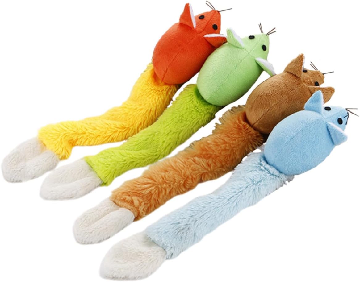 Plush Rat Shape Cat Chew Toy for Kittens and Cats 28x5x6cm