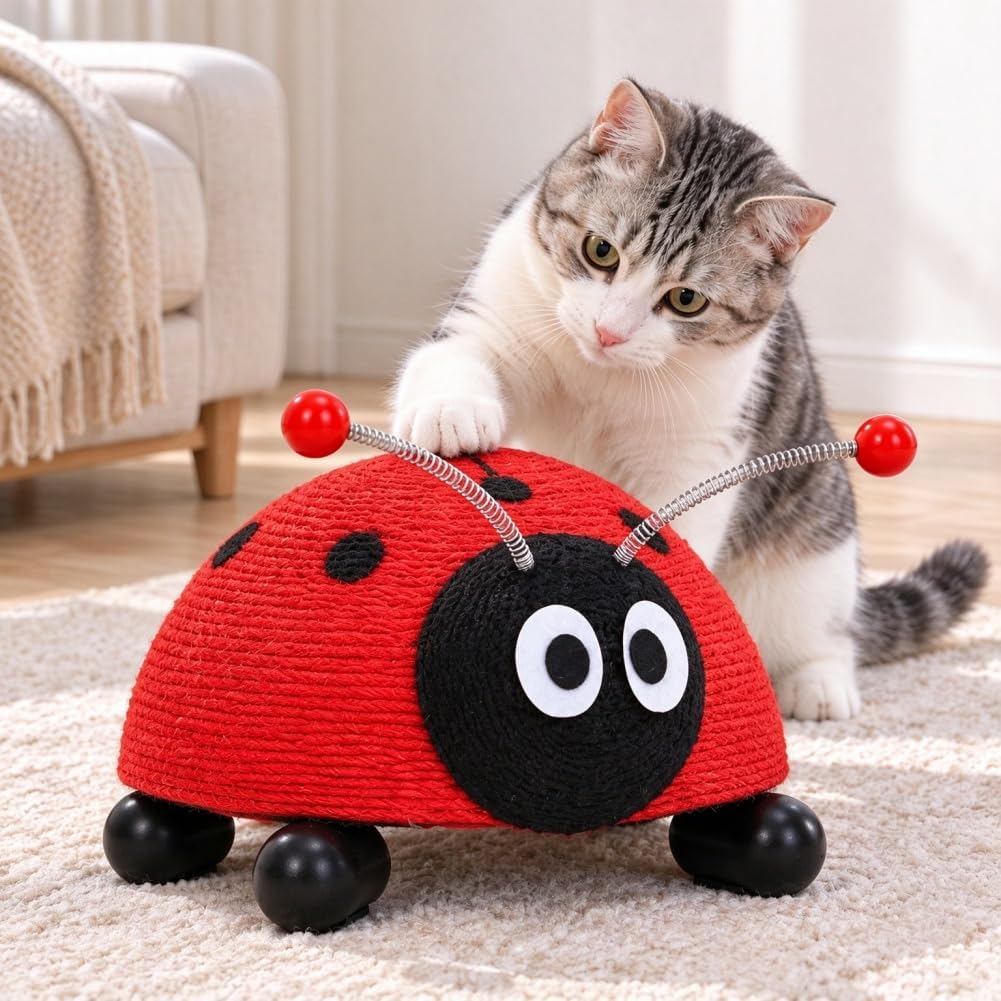Sisal Cat Scratching Post Small Cat Scratcher for Indoor Cats，Bee