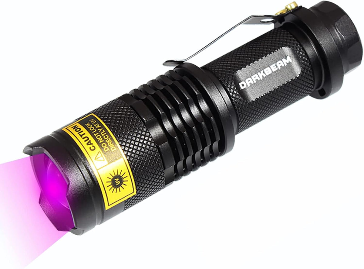 DARKBEAM UV 395nm Flashlight Blacklight Wood's lamp Black Light Mini, 400nm