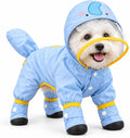 Dog Raincoat with Boots, Hooded Four-Leg Rain Suit for Small Dogs，A：Medium