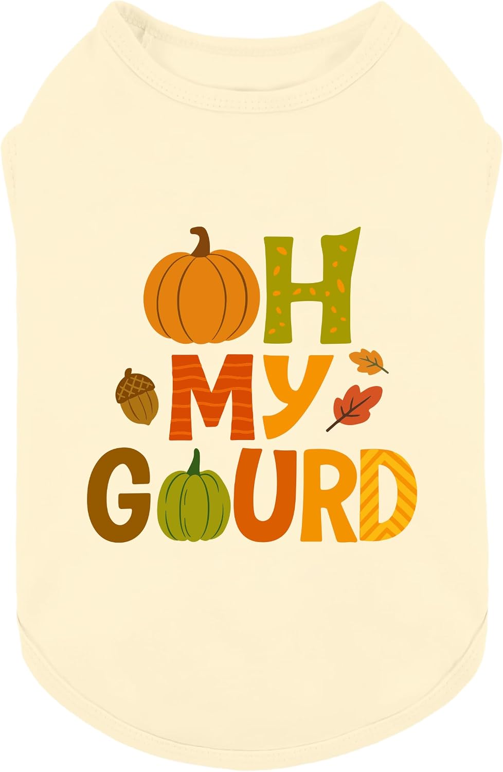 Fitwarm Thanksgiving Triple Pumpkins Dog Shirt, Fall Dog Clothes for Small Dogs Boy Girl, Funny Doggy Tshirt, Pet Outfit