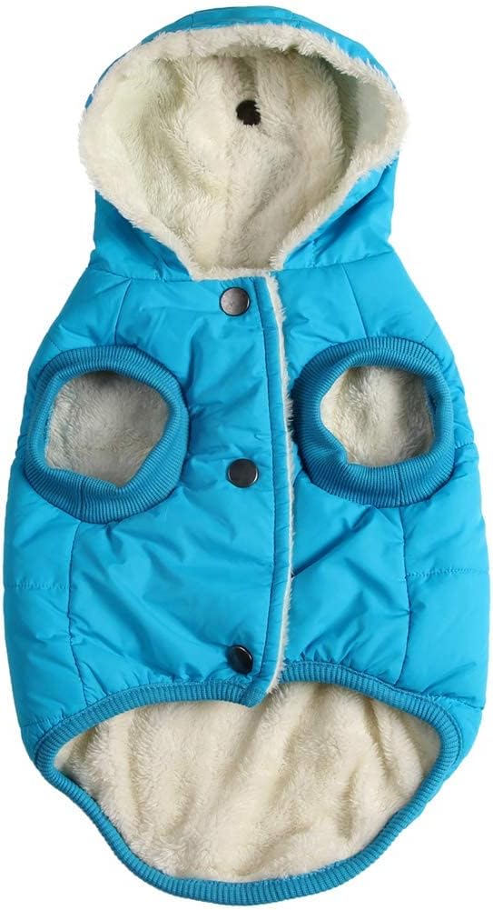 Vecomfy Warm Dog Coats with Hoodie,Winter Dog Jackets for Small Dogs