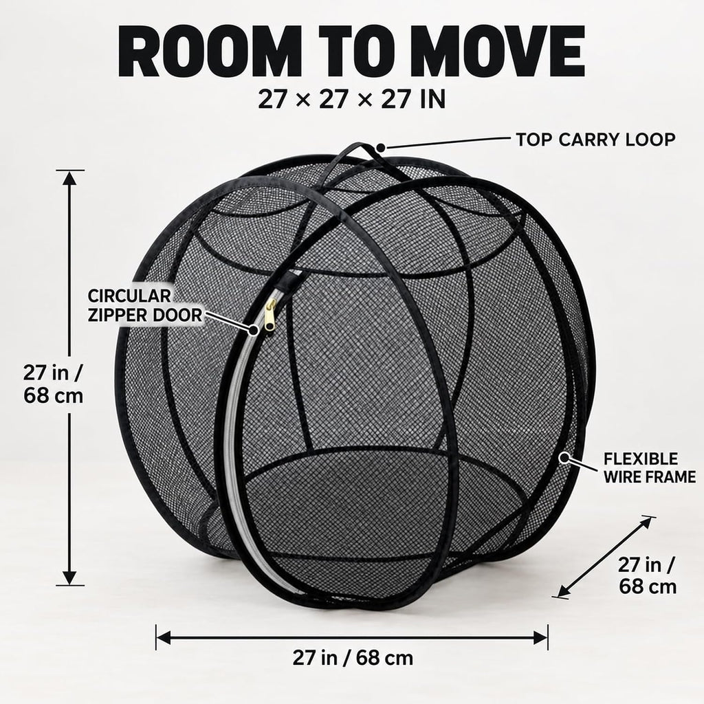 Rolling Cat Hamster Ball, Pop Up Catio Outdoor Cat Enclosure