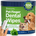 Dog Teeth Cleaning Wipes (100 Value Pack) Fresh Mint Cat & Dog Dental Wipes