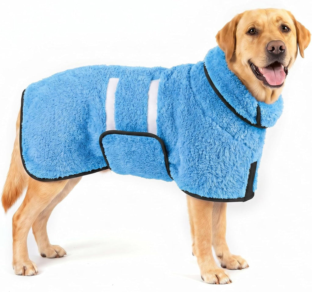 Dog Bathrobe, Super Absorbent for Small to Large Dogs, Dark Blue XL
