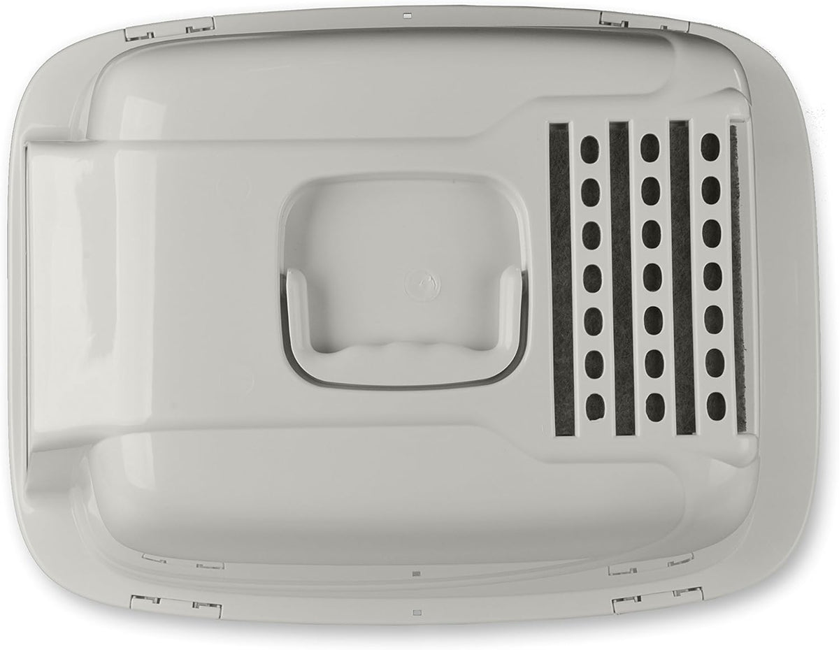 Van Ness Pets Odor Control Large Enclosed Cat Litter Box, Hooded, Pearl, CP6