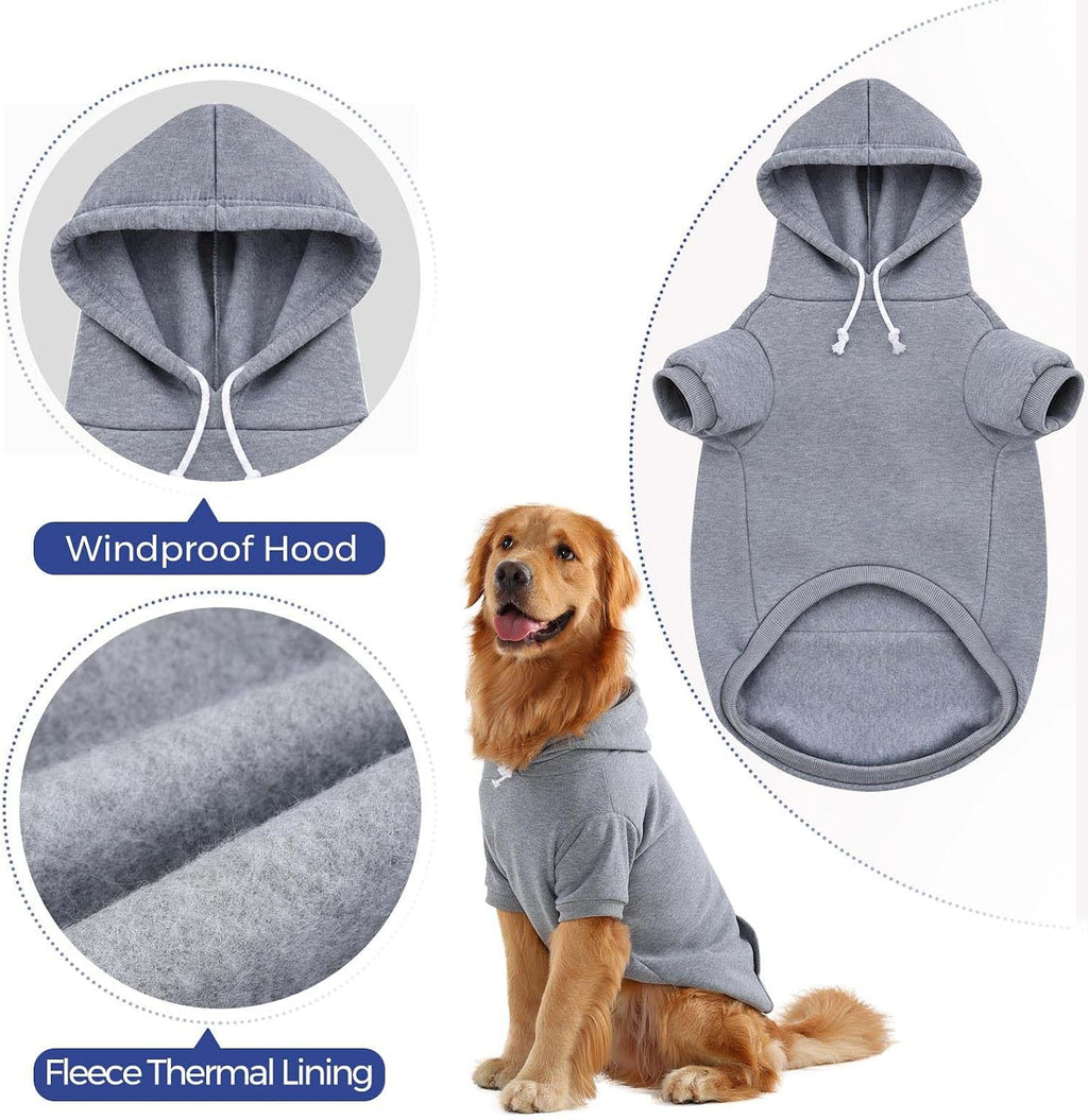 2 Pack Dog Sweaters for Large Dogs, Dog Hoodie Clothes Apparel Sweatshirt