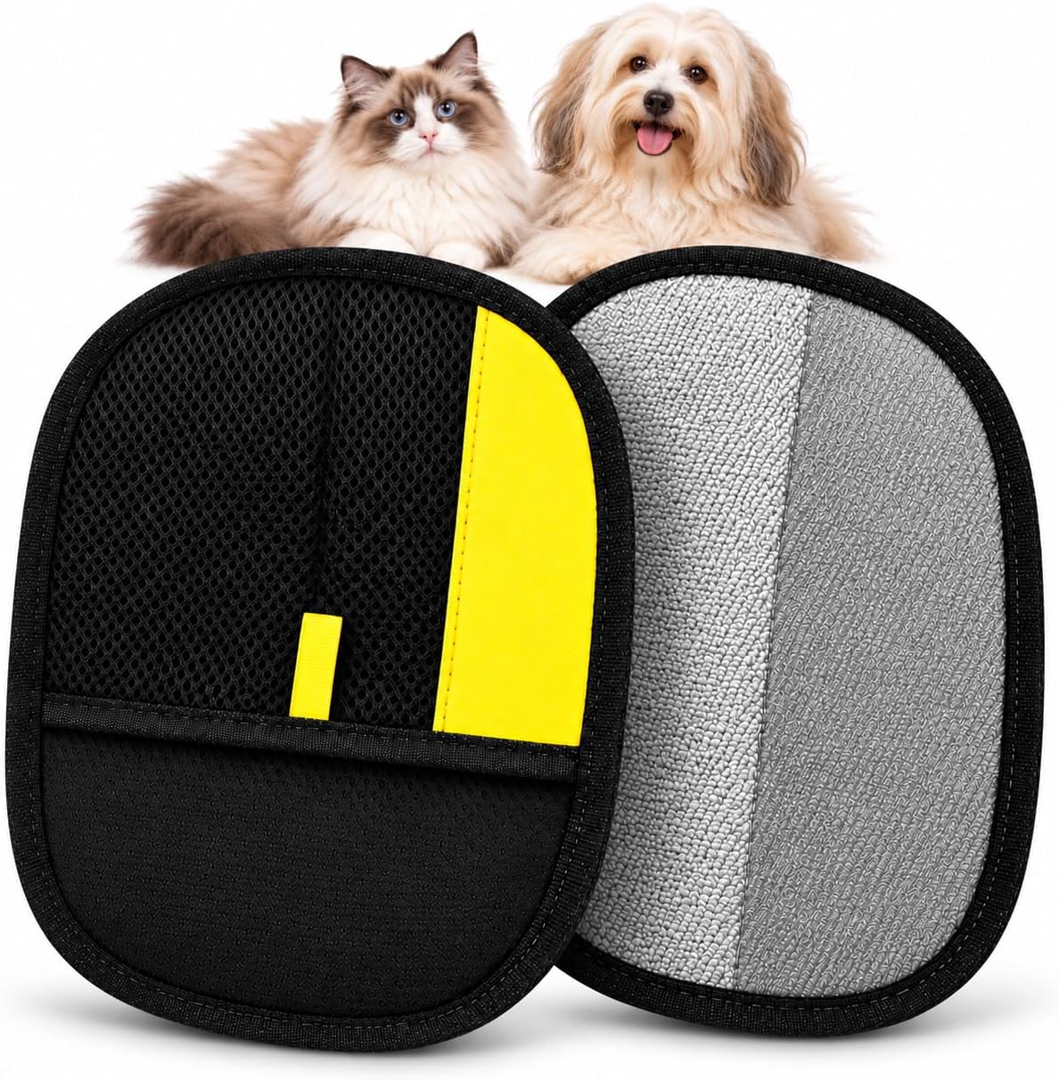 Pure Pet Hair Remover, 2-Pack Reusable Gloves for Couch, Clothes & Car