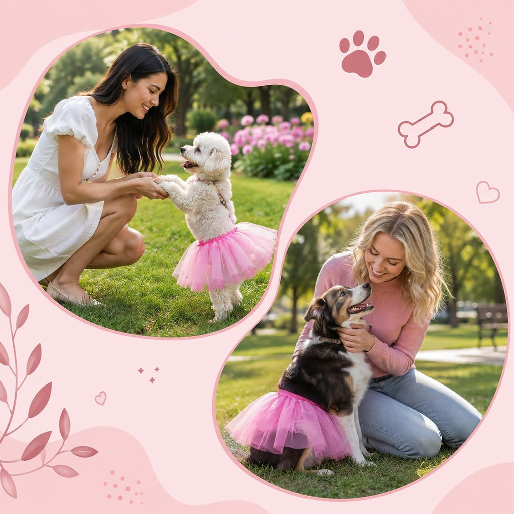 Dog Tutu Pink Tutu for Dogs, for Small Medium-Sized Dogs and Pets