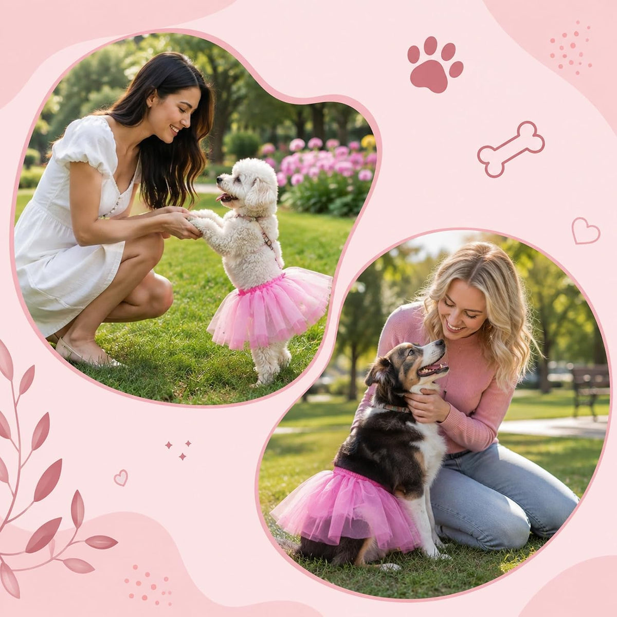 Dog Tutu Pink Tutu for Dogs, for Small Medium-Sized Dogs and Pets