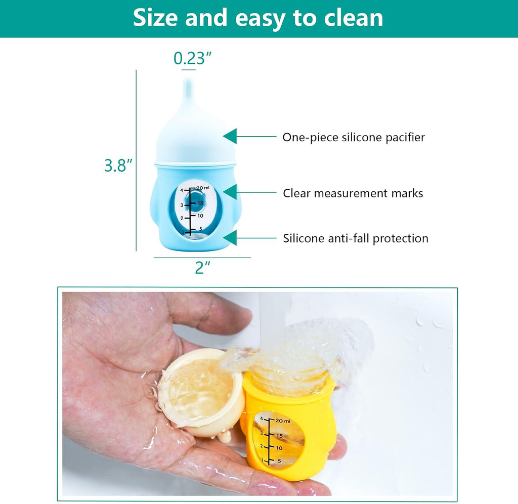 Puppy Bottles for Nursing，Kitten Bottles for Nursing，Pet Feeding Bottle，(Yellow- 20ml)