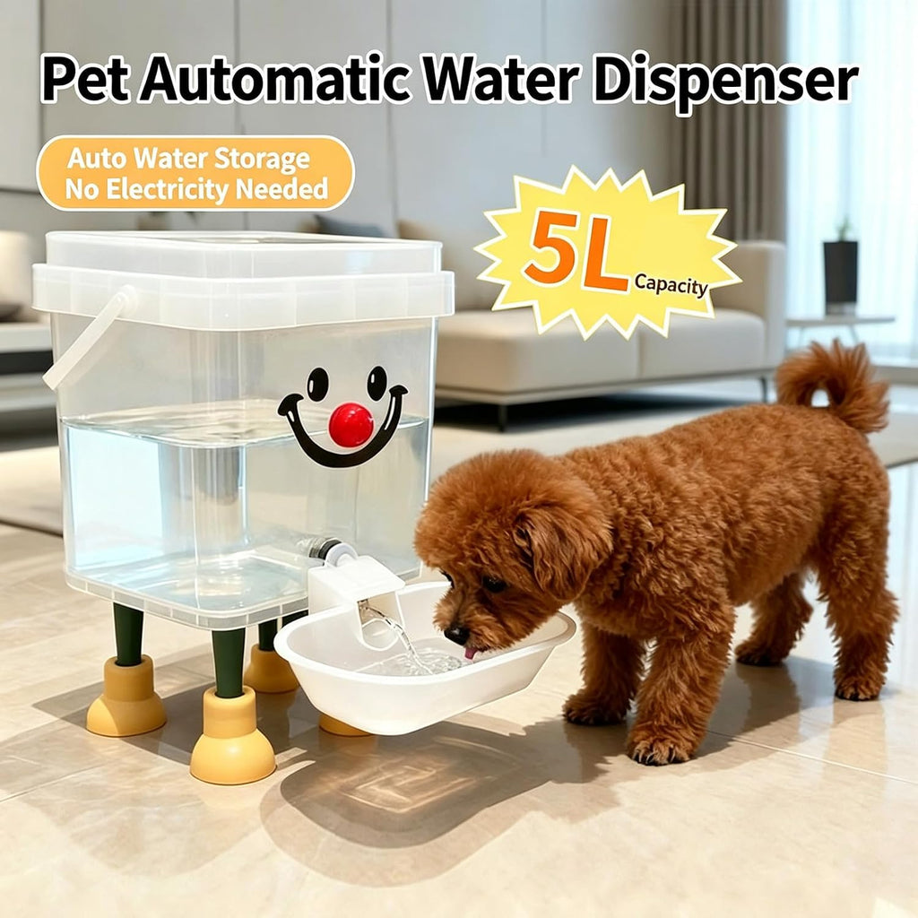 Cats Water Feeder Clear Reservoir Portable No Plug Bowl 3L 5L