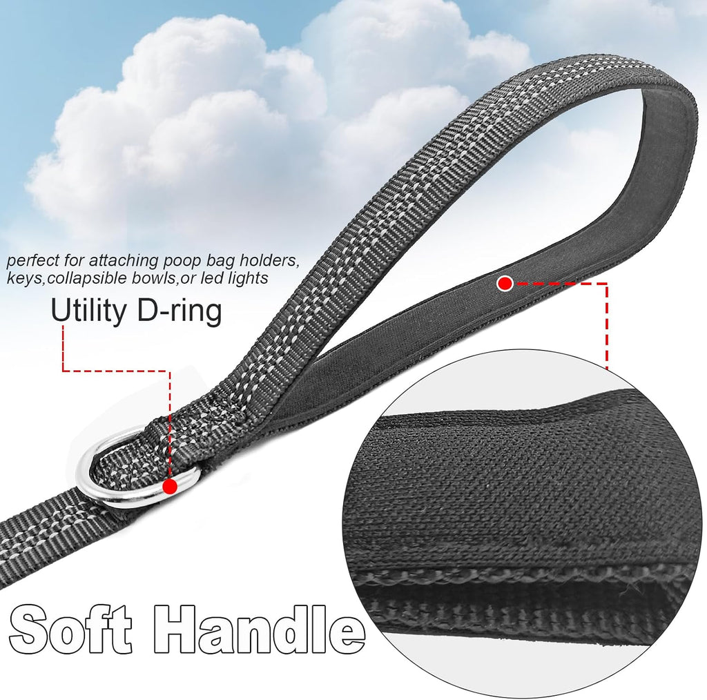 5FT Bungee Dog Leash Shock Absorbing Lightweight Small Medium Dogs