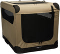 Amazon Basics Portable Folding Soft Dog Crate, Double Door, Collapsible Travel Kennel, Easy to Assemble, Medium, 29.92" 