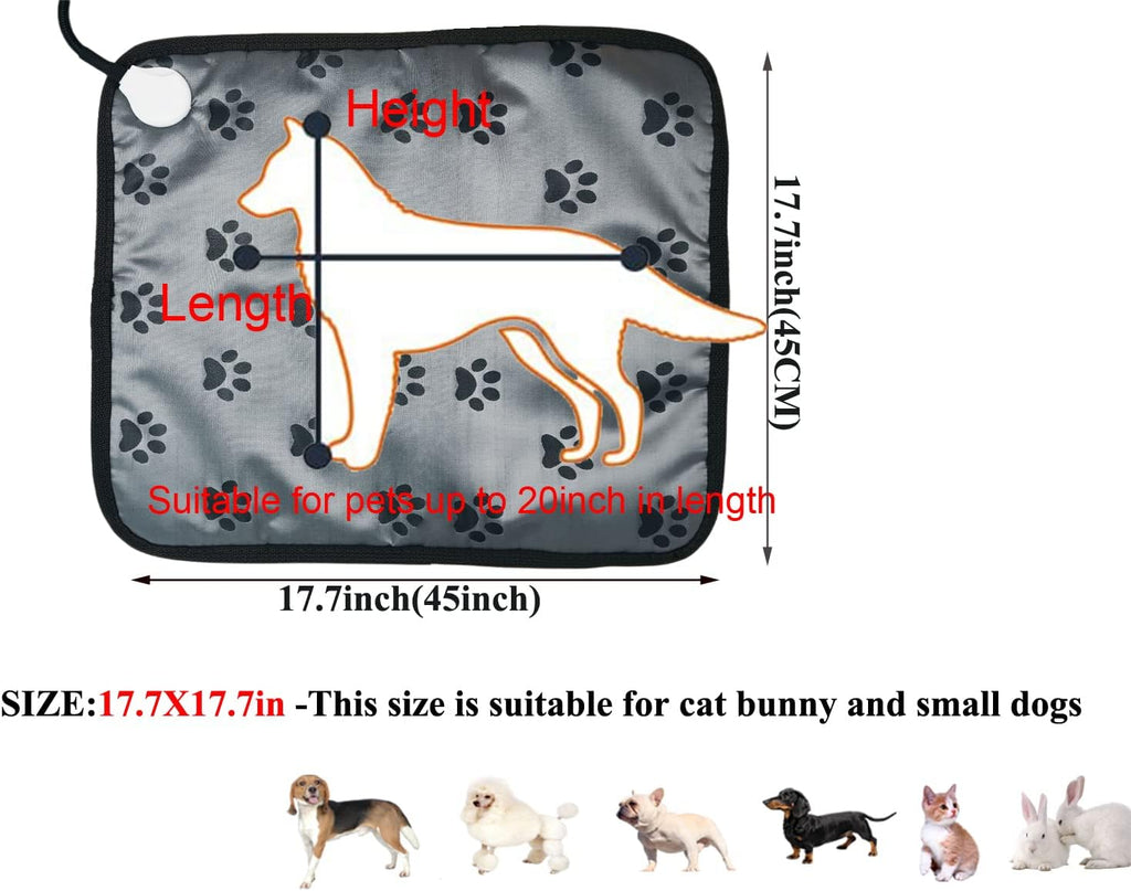 Pet Heating pad Outdoor Small Dog cat Heating pad Heated ped beds for Outside Dogs House Heater Electric Warming pad for