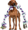 loncoldy Dog Rope Toy 42In 6 Knots Indestructible Natural Cotton - Tough Chew Toys for Medium/Large Breeds Aggressive Ch
