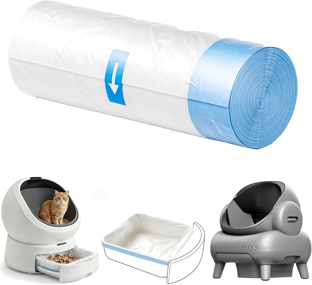 120 Count Cat Litter Box Bags|27.2" x 13"for Automatic Cat Litter Box