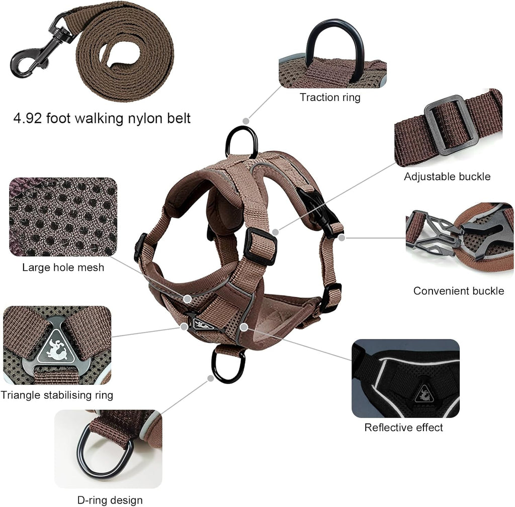 XL Cat Harness Escape Proof for Heavy Cats Adjustable for Extra Large Cats