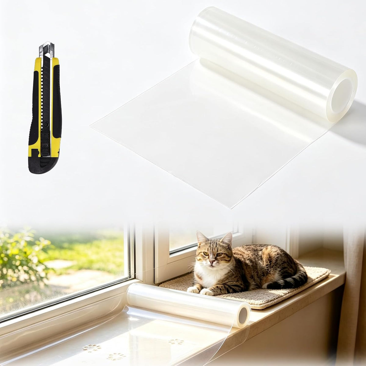 Gosknor 300x10cm/10ftx4in Window Sill Protector, Window Sill Cover