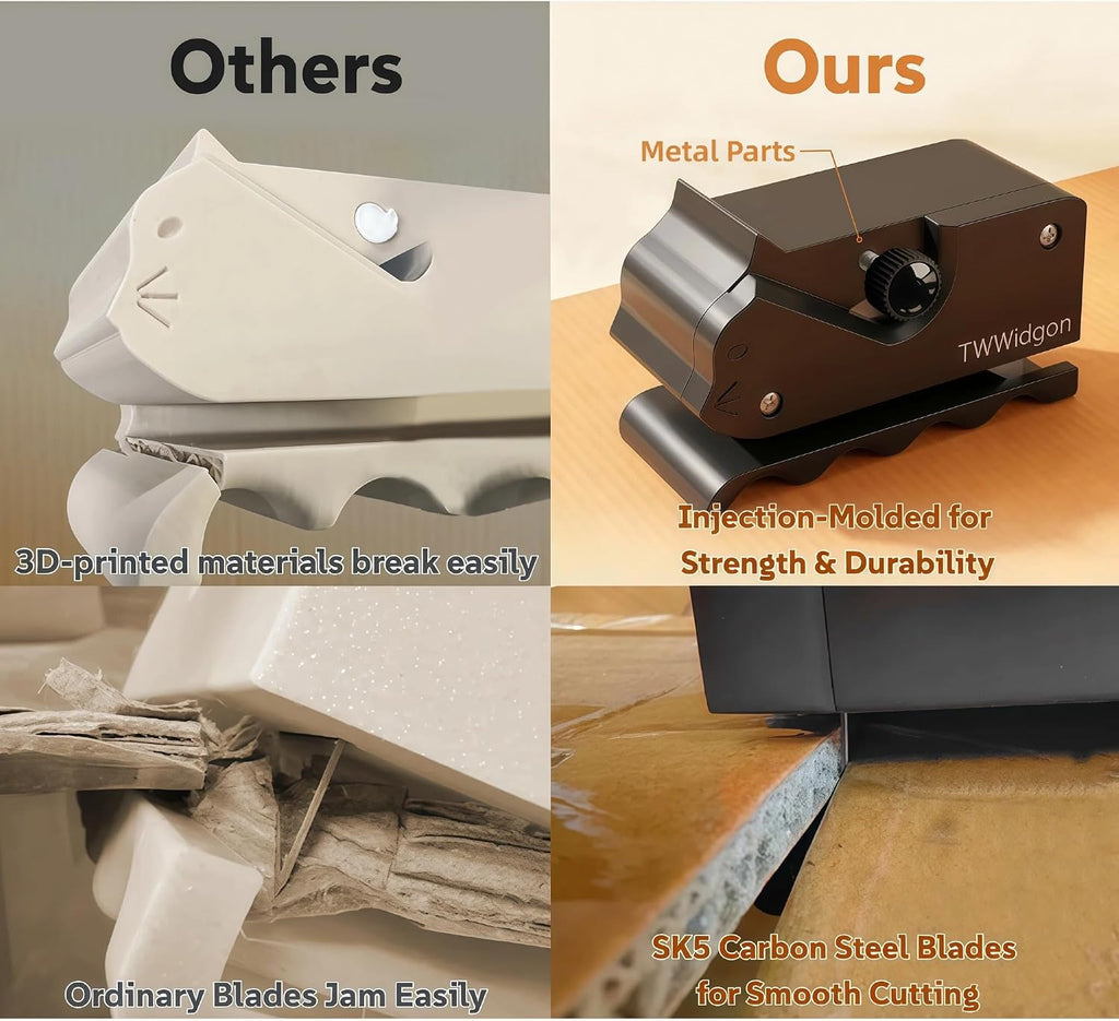 Cardboard Cutter for Cat Scratches (Black, Non-3D Printed)