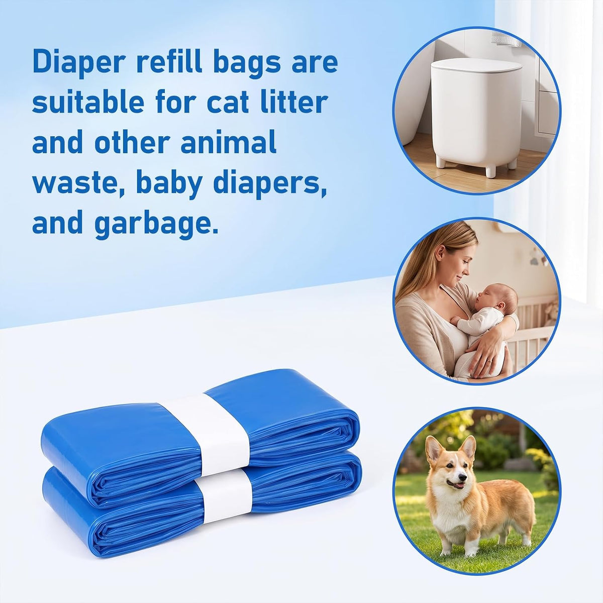 12 Pack Cat Litter Refill Bags, Enhanced Odor Generic Litters Refills