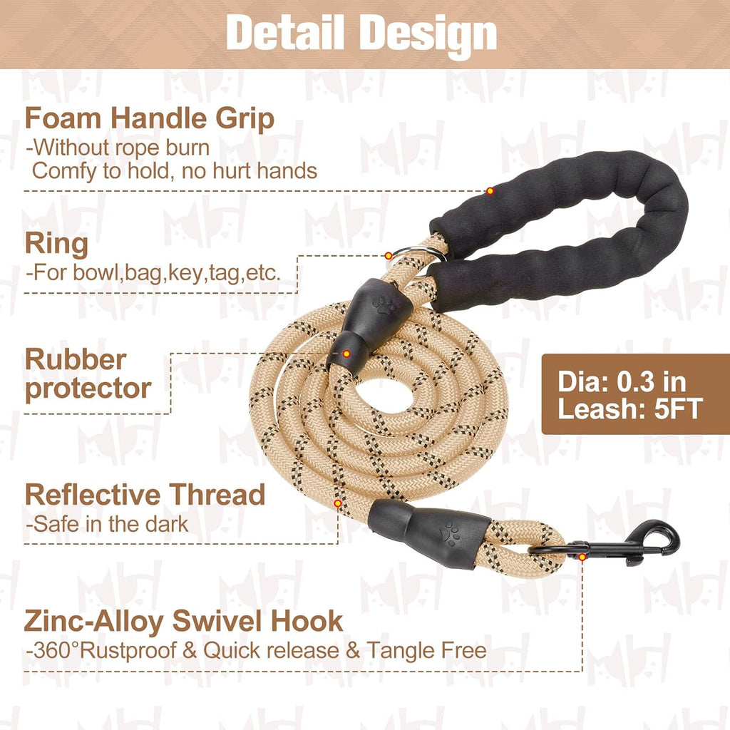 Small Dog Harness and Leash Set, No Pull Puppy Pet Vest- Beige, S