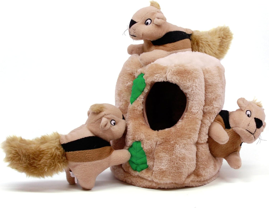 Outward Hound Hide-A-Squirrel Plush Squeaky Dog Toy, XL, 7" x 11.8"