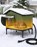 Heated Cat House for Outside Weatherproof in Winter, 16"x12"